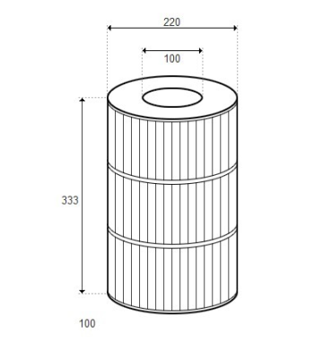 Cartouche pour Filtre PTM50 - Ex-WC108-56S2X (STA-RITE)