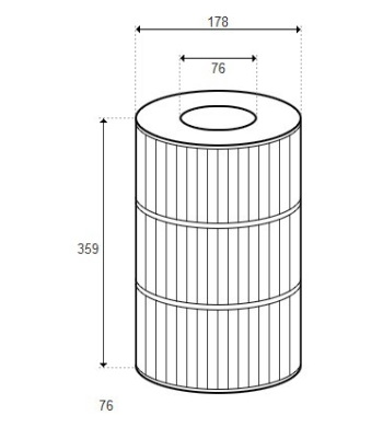 Cartouche pour Filtre PRC 50 - D178/H359 (STA-RITE)