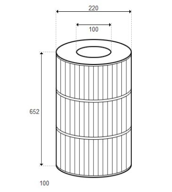 Cartouche pour Filtre PTM100 - WC108-58S2X (STA-RITE)