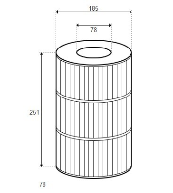 Cartouche WATERCO C-25 - D185/H251 - PWC25 (RAINBOW)