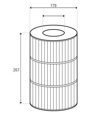 Cartouche 7 X 10 1/2, MALE SAE THREAD - D178/H267 (RAINBOW) - H-RAF173401