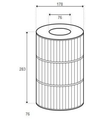 Cartouche Pentair Purex CF 25, (3 required) (PLEATCO) - PPF25