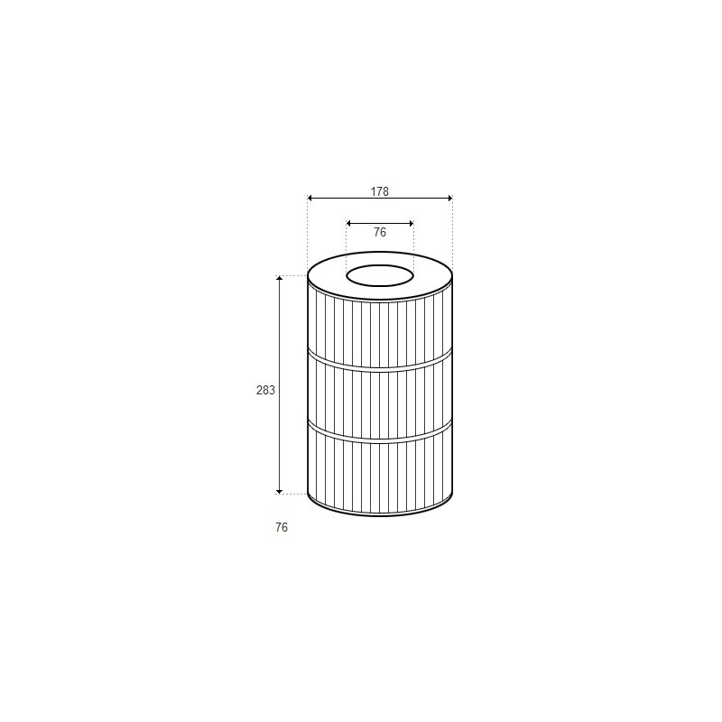 Cartouche Pentair Purex CF 25, (3 required) (PLEATCO) - PPF25