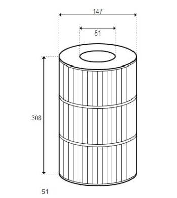 Cartouche INTEX 520 - D147/H308 (RAINBOW) - H-RAF173608