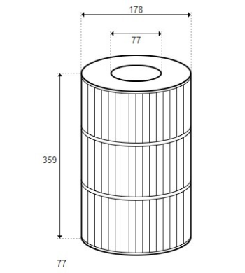 Cartouche HAYWARD CX 410 - D178/H359 (RAINBOW)