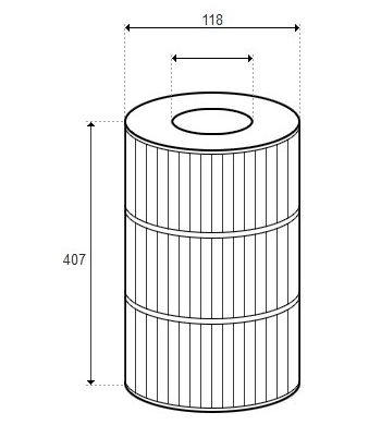 Cartouche 4 5/8 X 16, TSC - D118/H407 (RAINBOW) - H-RAF173379