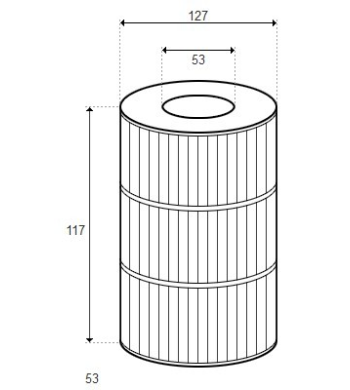 Cartouche PDC Spa - D127/H117 (PLEATCO)