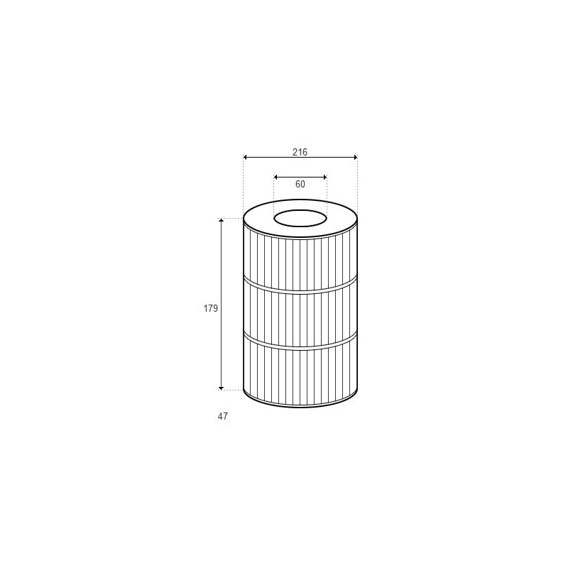 Cartouche VITA Spa AB5-300 - D216/H179 (PLEATCO)