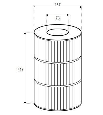 Cartouche ADVANCED Spas Design - D137/H217 (PLEATCO) - PLAS35