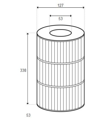 Cartouche Dynamic 37 - 136 g/3² 3,44 m² - (PLEATCO) - PRB37-IN-4