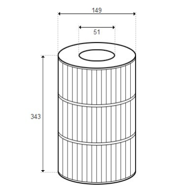 Cartouche Jacuzzi Premium J460 - D149/H343 (PLEATCO) 