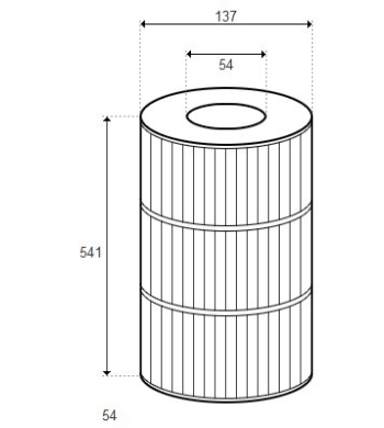 Cartouche Coast Spas Top load (in-line) 100, Waterway Plastics (PLEATCO) 