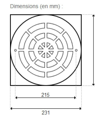 Grille (+ Vis) BDF 2'' - Inox Liner (ASTRALPOOL) 