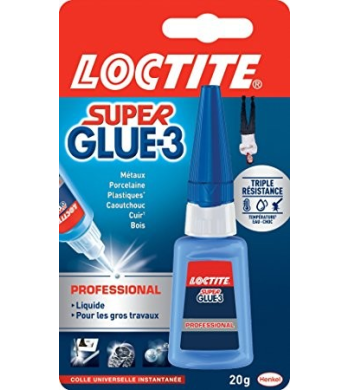 Colle instantanée SUPER GLUE-3 PROFESSIONNEL - 20 g 