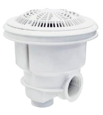 56379 - BONDE DE FOND NORM Avec grille anti vortex blanc ref 42291