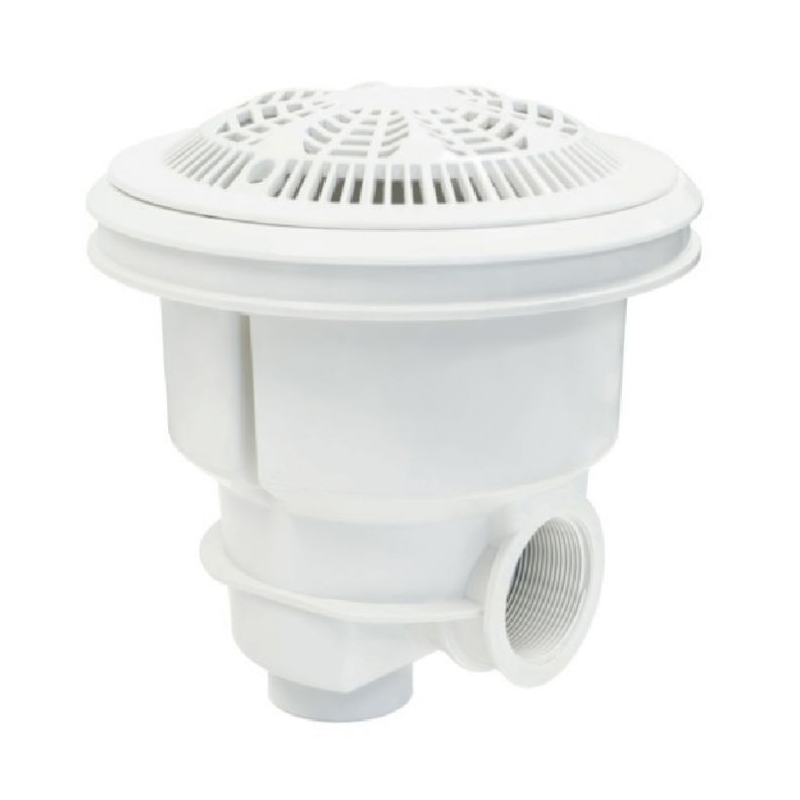 56382 - BONDE DE FOND NORM Avec grille anti vortex - modèle métrique blanc blanc ref 42294