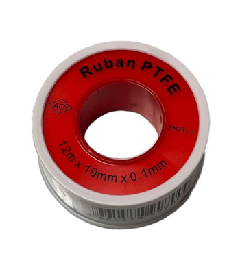 Ruban PTFE PRO Rouge 0,1mm x 19mm x 12m  - First