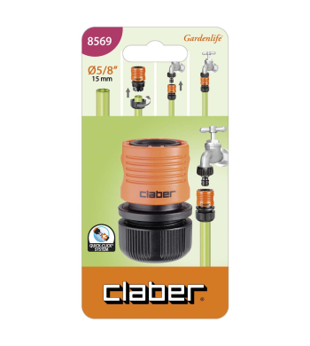 Coupleur rapide automatique 15 mm blister  - Claber